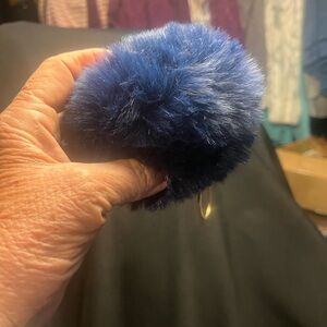 Blue or Green Fluffy Key Holder